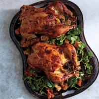 Buttermilk-Brined Chicken with Cress and Bread Salad_image