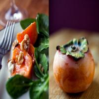 Spinach Salad With Persimmons, Goat Cheese and Walnuts image