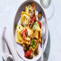 Ravioli with Roasted Eggplant, Tomatoes, and Capers_image