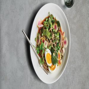 Cold Soba Noodles with Jammy Eggs and Peas image