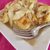 Buttermilk Pumpkin Waffles With Apples and Apple Cider Syrup image