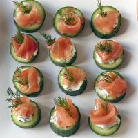 Cucumber Cups with Dill Cream and Smoked Salmon image