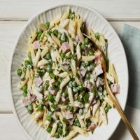 Creamy Herbed Easter Ham and Pea Pasta Salad image