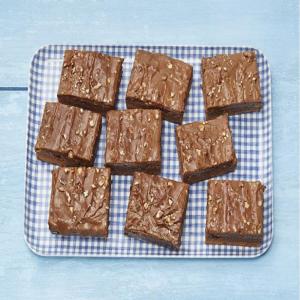 Beer-Spiked Brownies with Pecan Icing image