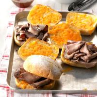 Cheddar French Dip Sandwiches image
