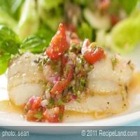 Poached White Fish with Cherry Tomatoes_image
