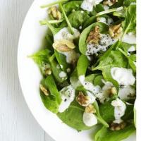 Spinach & walnut salad with blue cheese dressing image