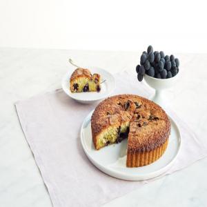 Pistachio Brown Butter Cake with Concord Grapes_image