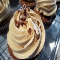 Butter Pecan Cupcakes with Salted Caramel Buttercream Frosting Recipe - (4.1/5) image