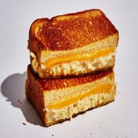 Breakfast Grilled Cheese with Soft Scrambled Eggs image