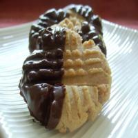 White Lily Chocolate Dipped Peanut Butter Cookies image