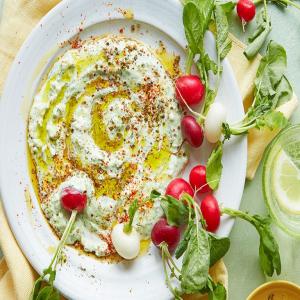 Radishes with herby whipped feta image