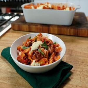 Sausage and Peppers Pasta Bake image