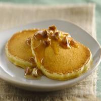 Corn Bread Pancakes with Butter-Pecan Syrup_image