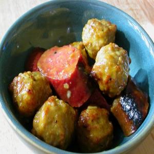 Sweet and Sour Mustard Sausages and Meatballs_image