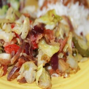 Monday Night Cabbage, Bacon and Peppers image