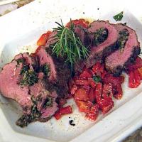 Shaker Herb-Marinated, Spinach-Stuffed Whole Beef Tenderloin image