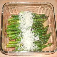 Balsamic Roasted Asparagus With Fleur De Sel and Parmesan image