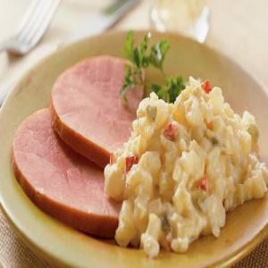 Slow-Cooker Ham with Cheesy Potatoes image
