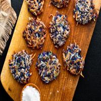 Red Cabbage, Carrot and Broccoli Stem Latkes With Caraway and Sesame image