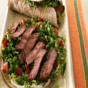 Beef, Lettuce and Tomato Wraps_image