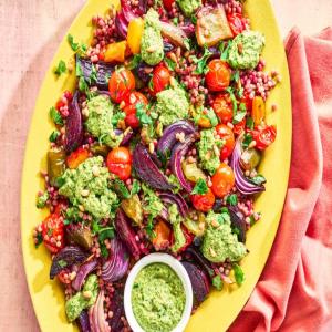 Giant couscous salad with charred veg & tangy pesto_image