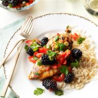 Lime Chicken with Blackberry Salsa image