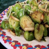 Pan Roasted Almond Brussels Sprouts image