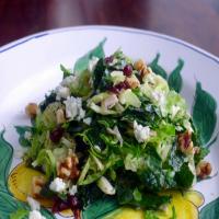 Brussels Sprout, Walnut and Gorgonzola Salad with Cranberry Vinaigrette image