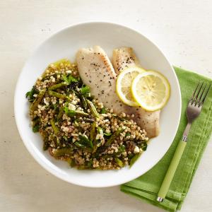Sorghum Pilaf with Roasted Asparagus image