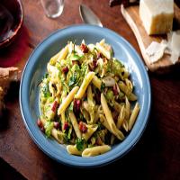 Penne With Brussels Sprouts, Chile and Pancetta image