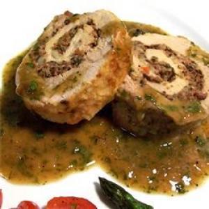 Pan Roasted Pork Tenderloin with a Blue Cheese and Olive Stuffing image