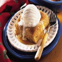Country Apple Cake With Caramel Sauce_image
