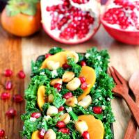Persimmon, Pomegranate, and Massaged Kale Salad image