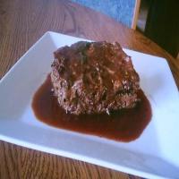 Mushroom Stuffed Meatloaf with Red Wine Jus_image