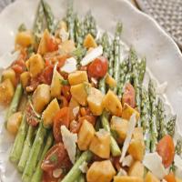 Asparagus with Grilled Melon Salad image