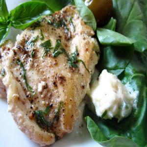 Grilled Peppered Chicken With Basil Butter image
