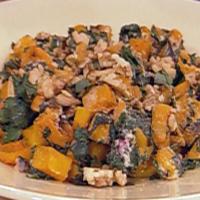 Roasted Butternut Squash with Beet Greens, Goat Cheese, Toasted Walnuts and Mint_image