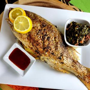 Baked Whole Red Snapper image