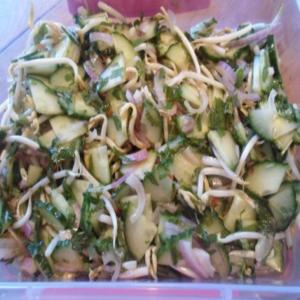 Cucumber, Bean Sprout and Red Onion Salad_image