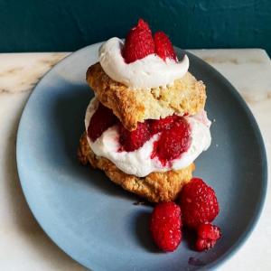 Raspberry Shortcakes with Double Ginger Biscuits image