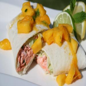Salmon Fajitas With Mango Salsa image