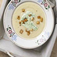 Parsnip soup with parsley cream image