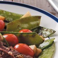 Snow Peas with Tomatoes image
