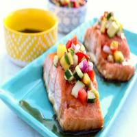Glazed Salmon with Mango Salsa image
