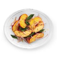 Peaches, Basil, and Red Onion image