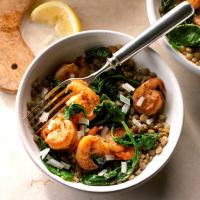 East Coast Shrimp and Lentil Bowls image