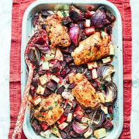 All-in-one chicken with wilted spinach image