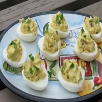 Bacon and Cheese Deviled Eggs image