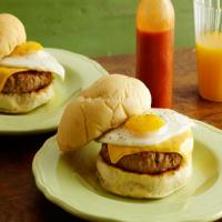 Homemade Breakfast Sandwiches with Homemade Maple Sausage, Egg and Cheese image